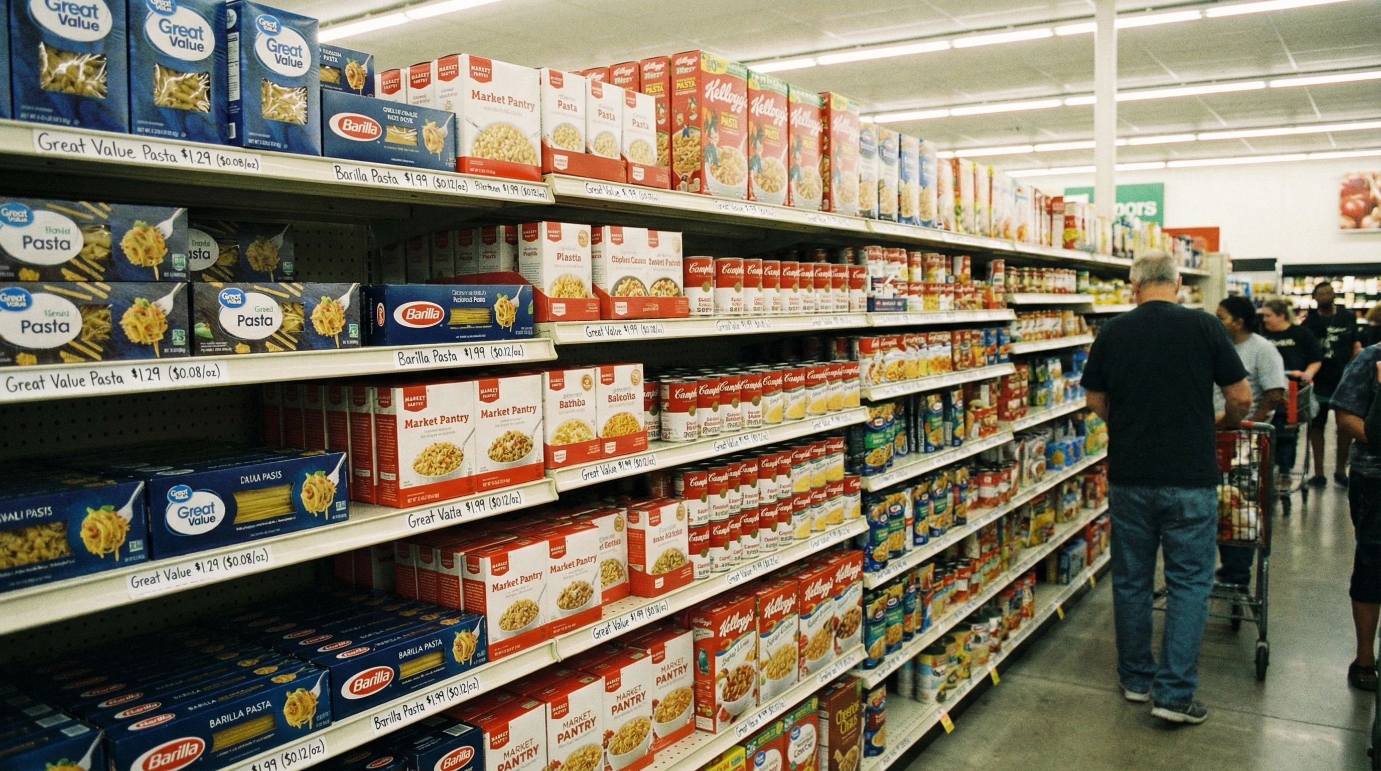 Bulk pantry staples and store-brand foods
