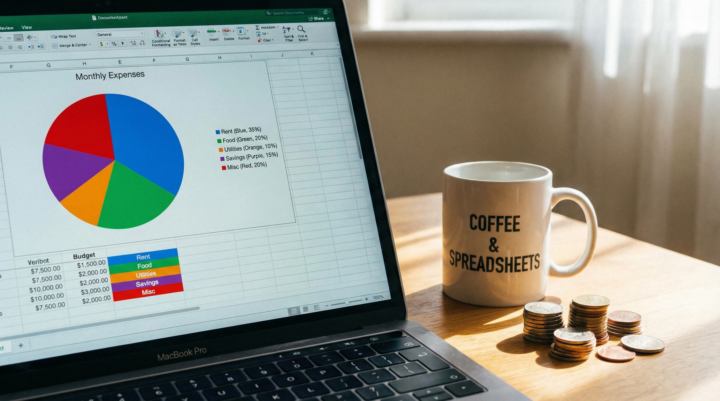 A cheerful person at a laptop, researching affiliate marketing with open notepad and a cup of coffee.