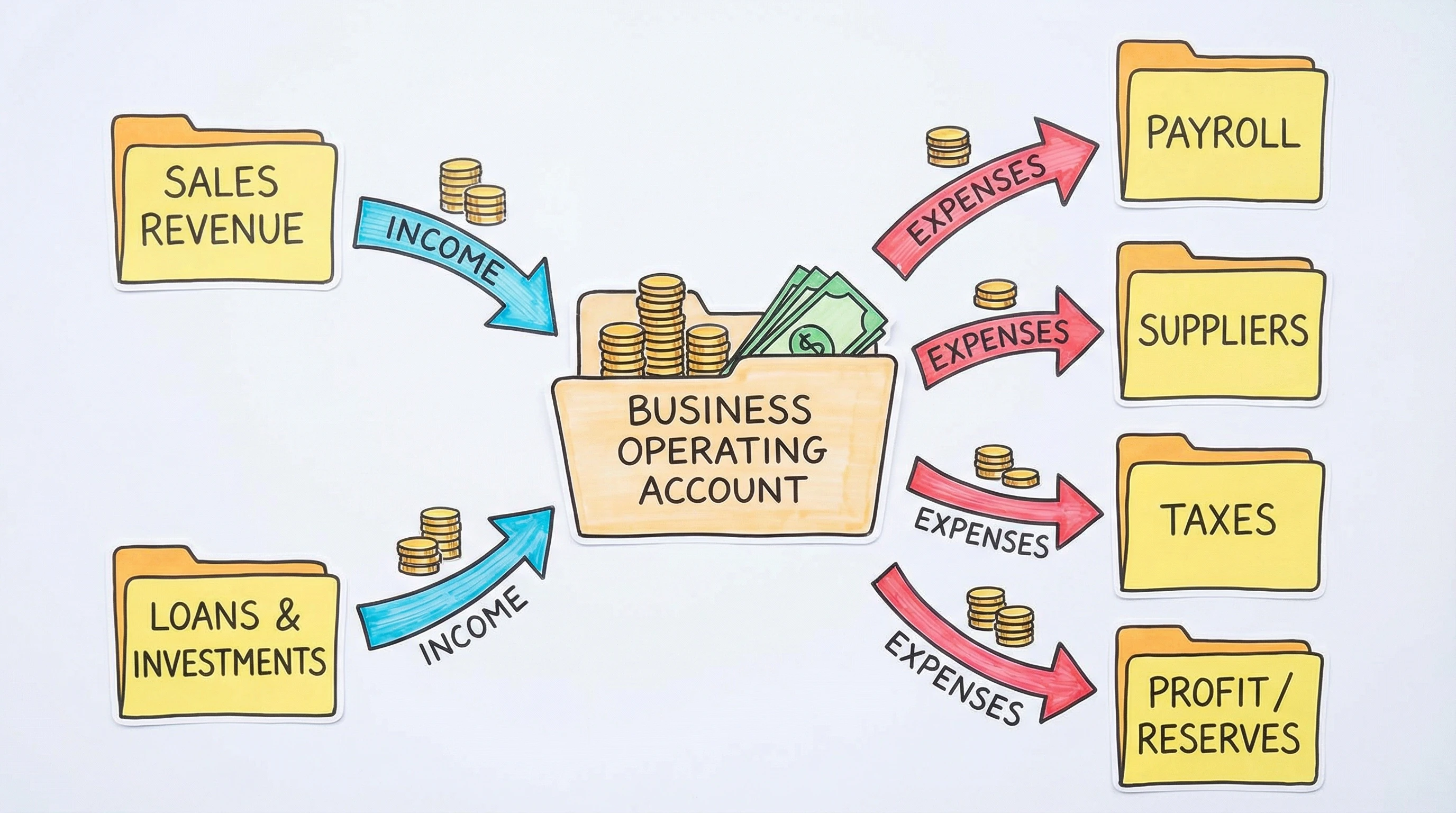 Business owner reviewing digital cash flow dashboard