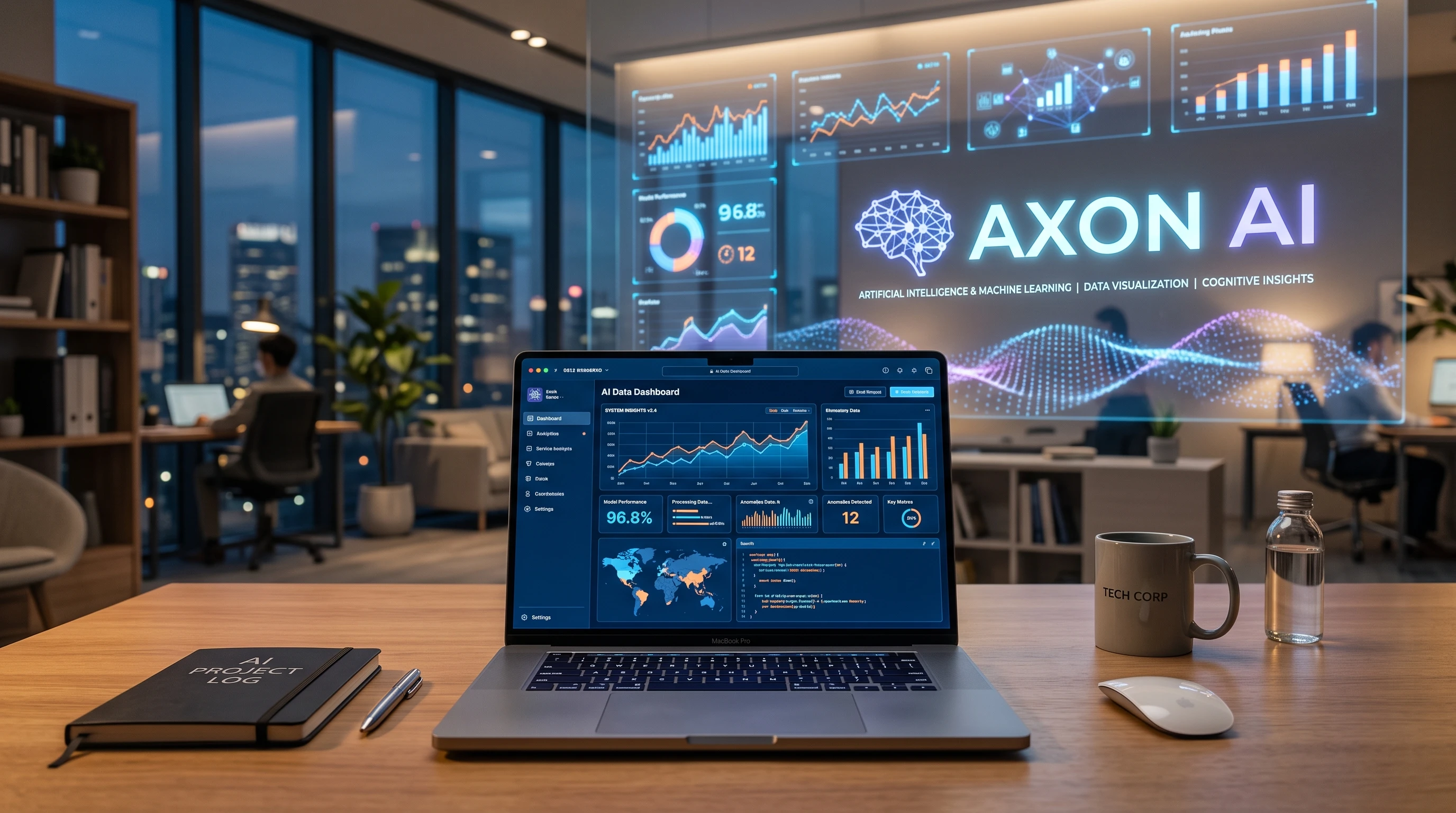 AI training, data review, and user interface
