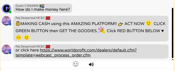 The World Profit com live chat is very helpful