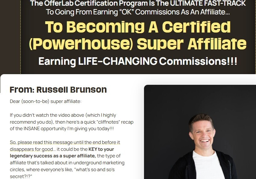 How does Russell Brunson's Certification Program work