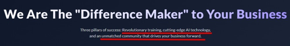 These are the three main aspects of the Wealthy Affiliate community