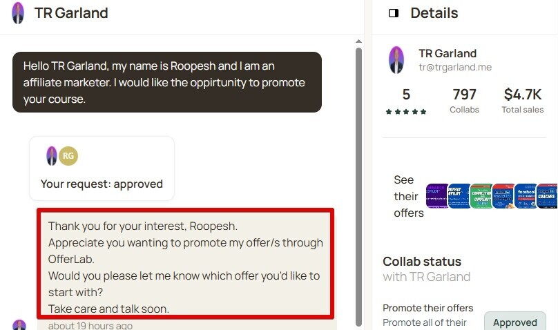 Offerlab collaborations I made with course creators