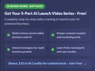 This is the FREE AI series that you get access to when you join the Wealthy Affiliate platform