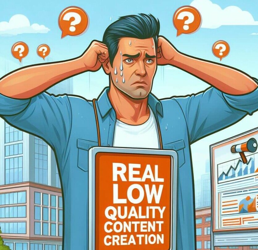 Marketer is upset with really low quality content creation of using PLR content