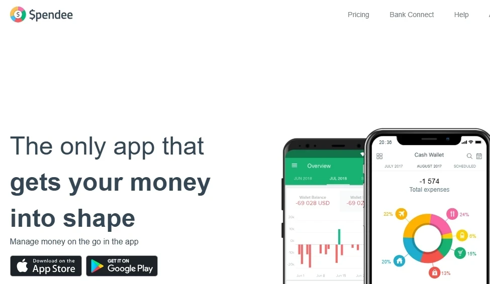 This is what the Spendee budgeting app looks like