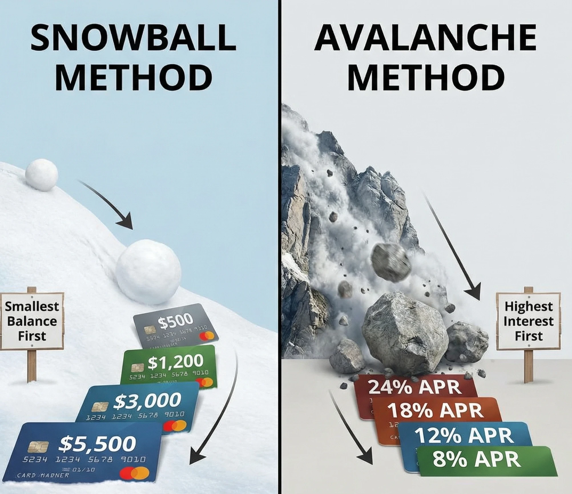 These are the two main ways to paying off your credit card 