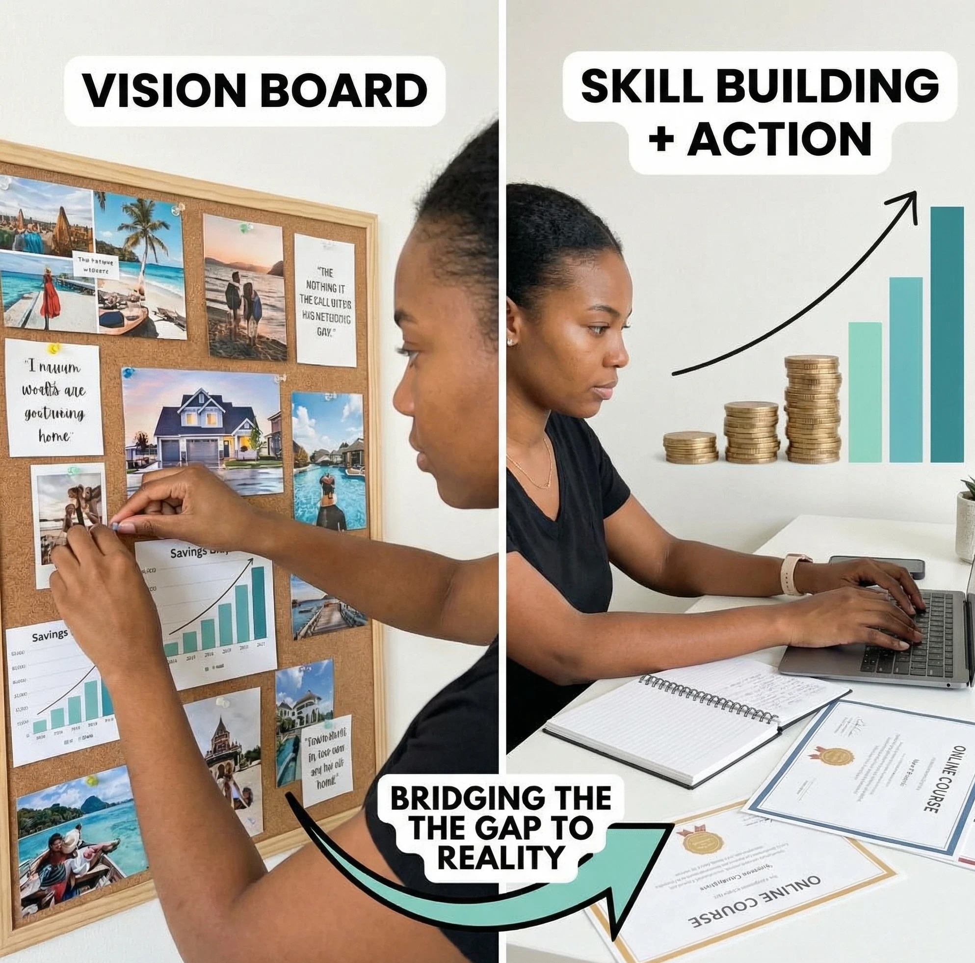How to Combine Visualization with Skill Building and Taking action