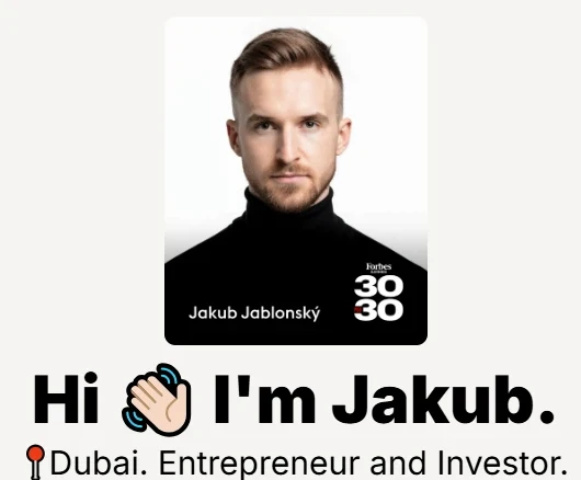 Jakub Joblonsky review who is Jakub. a picture of him on his webpage