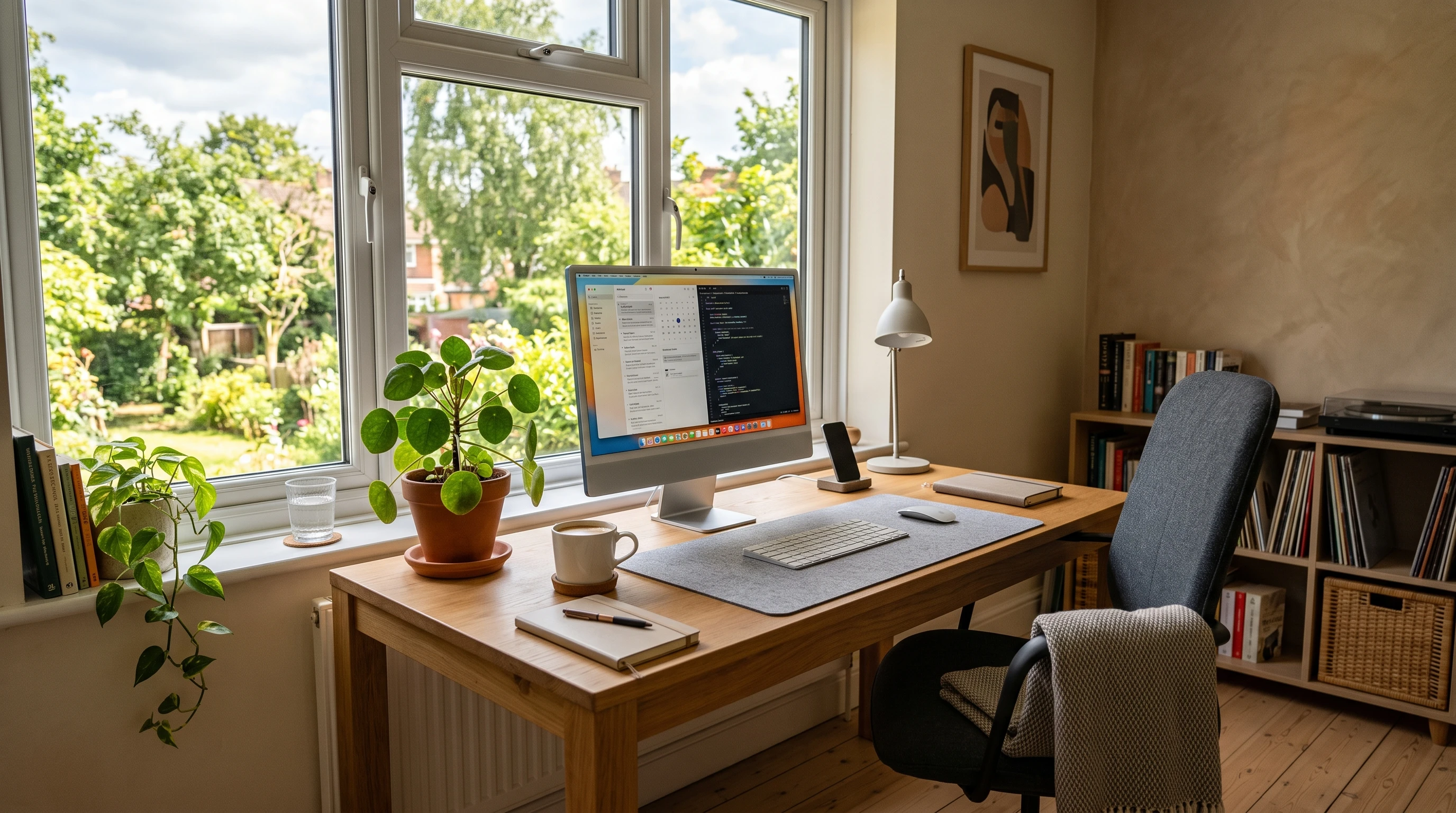 Home workspace for remote job seekers