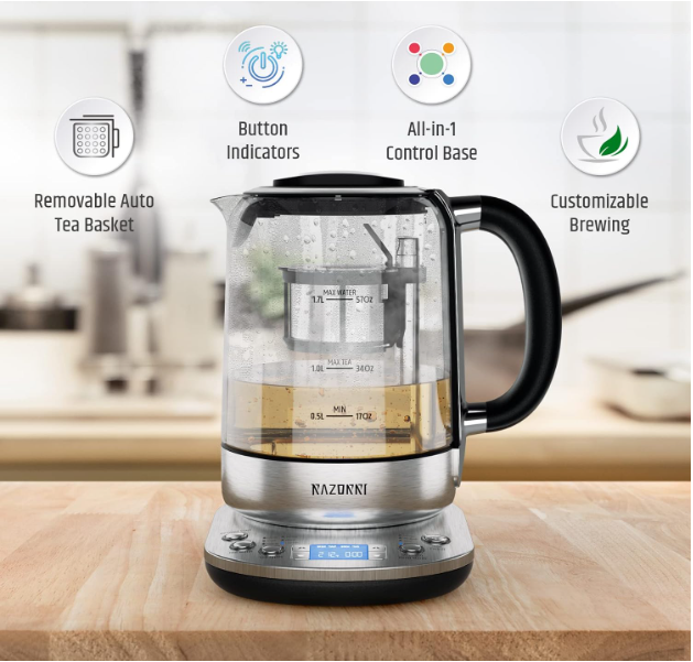 Razorri Electric Tea Maker 1.7L with Automatic Infuser for Tea Brewing