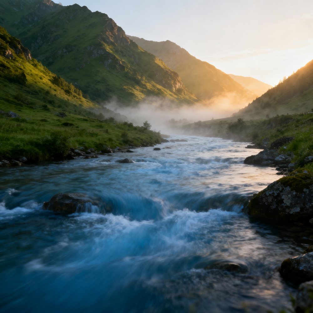 a stream flowing over rocks