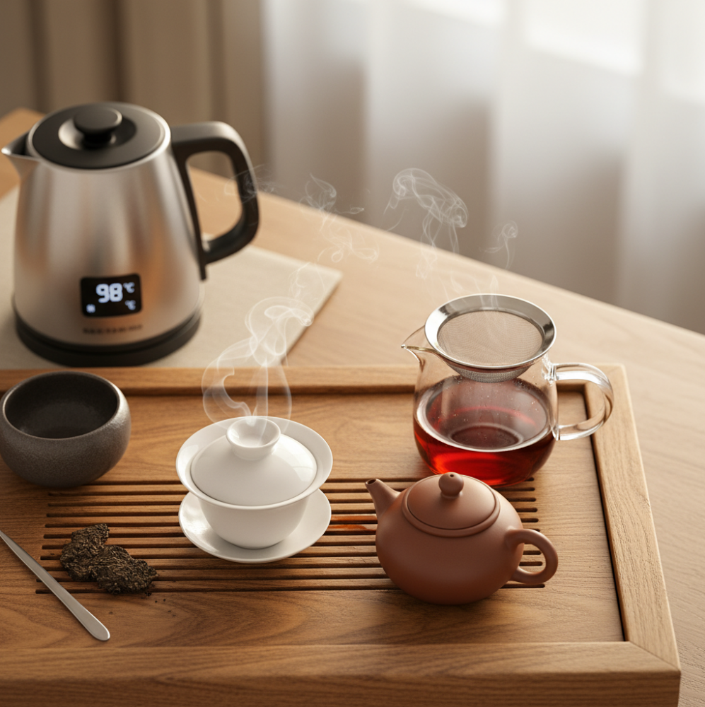 Essential Tools for Brewing Shu Pu'er Gongfu Styl