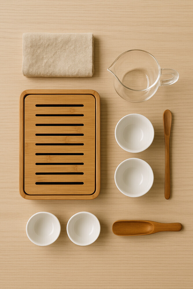 Minimal Gongfu tea starter setup for small spaces or beginners