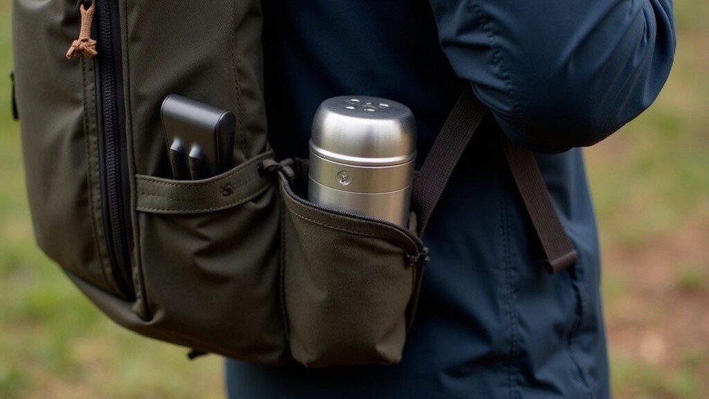 portable smart tea brewer in a backpack