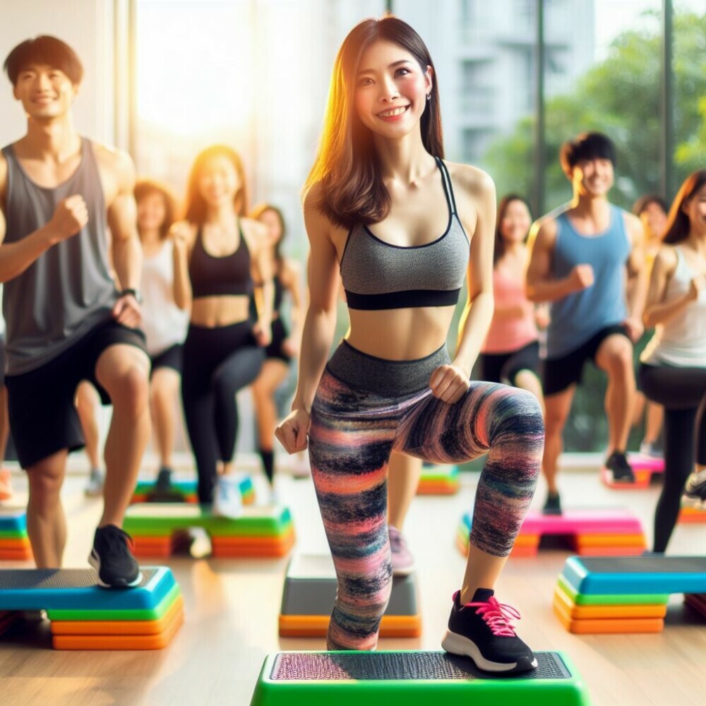 a beautiful girl exercising