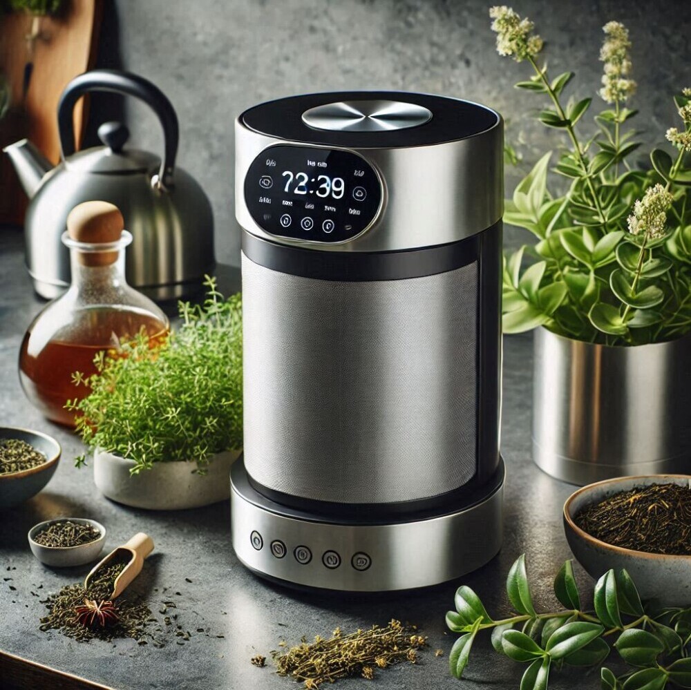 smart tea brewer in the kitchen