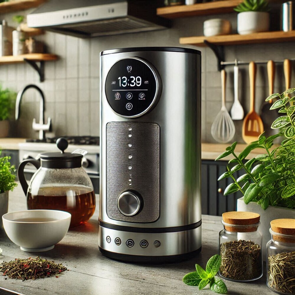smart tea brewer and a pot of tea