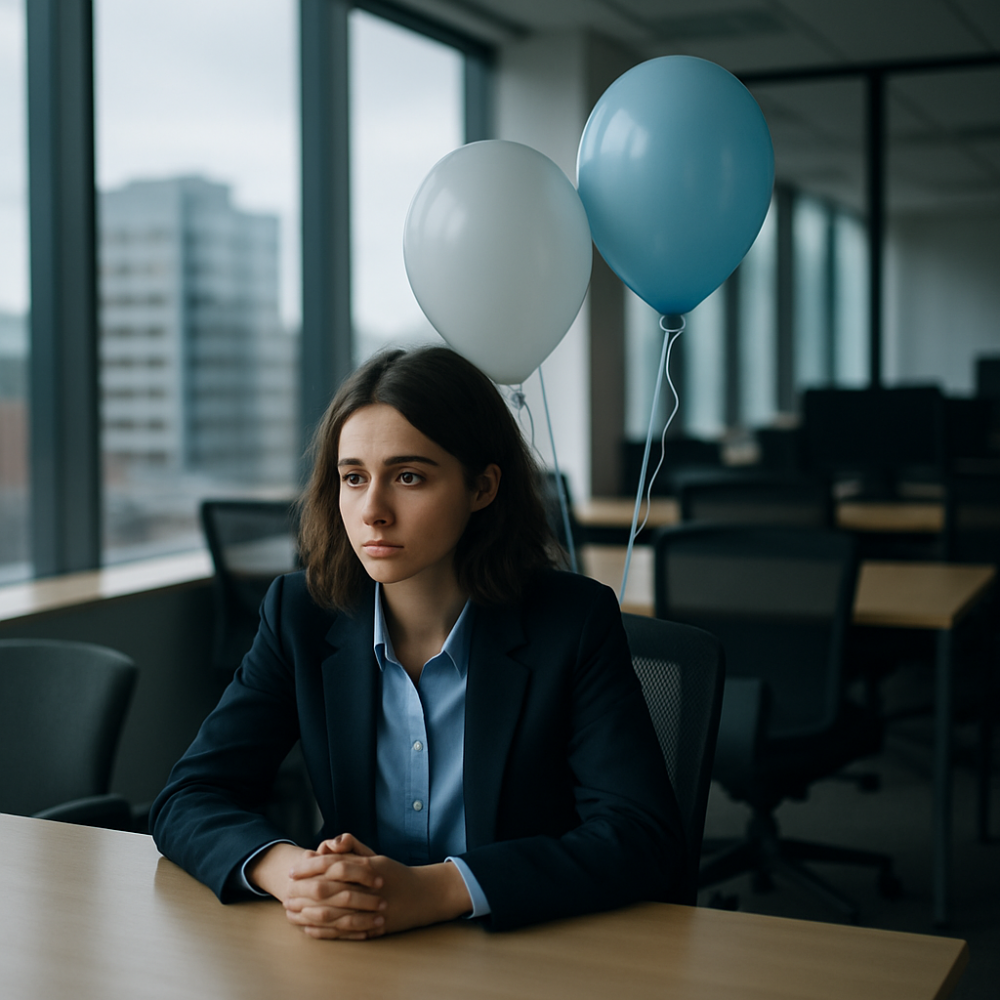 Person sitting alone after achievement, symbolizing post-success emptiness