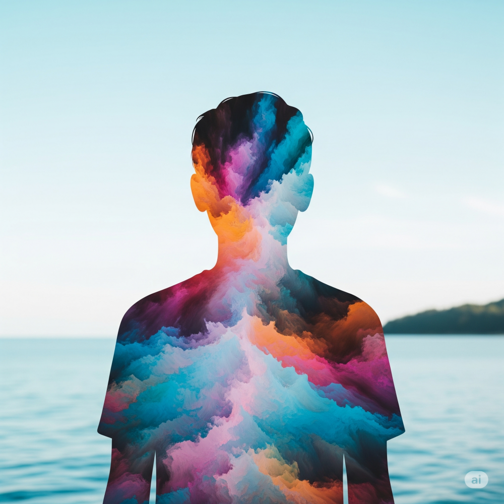 Illustration of emotional layers representing Eckhart Tolle's pain body