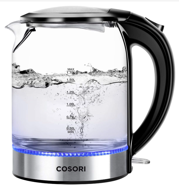 COSORI Speed-Boil Electric Tea Kettle, 1.7L Hot Water Kettle (BPA Free) 1500W Auto Shut-Off & Boil-Dry Protection