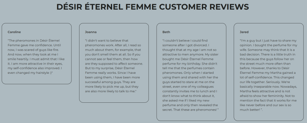 Désir Éternel Femme Customer Reviews