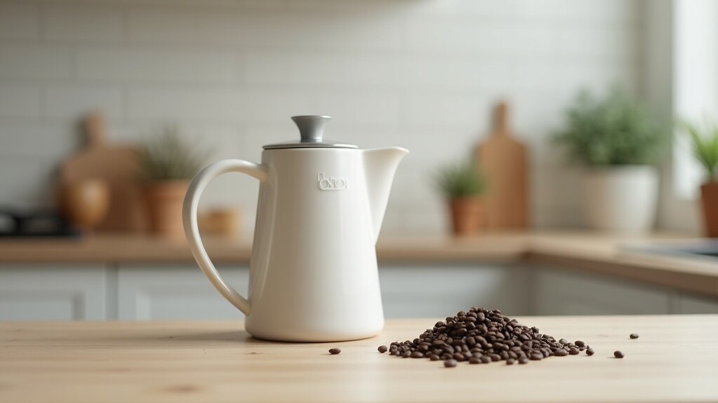 kettle and coffee beans