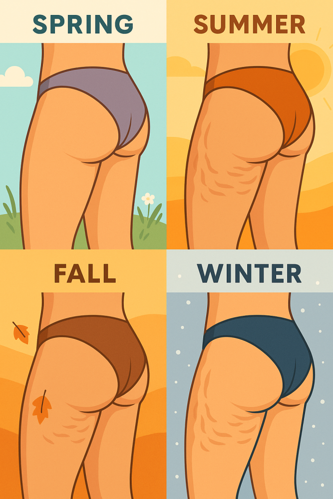 cellulite in different seasons