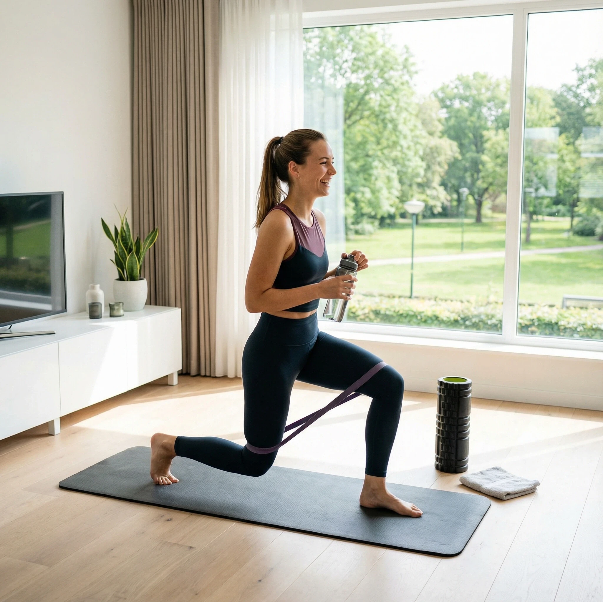 a young woman exercising to prevent cellulite