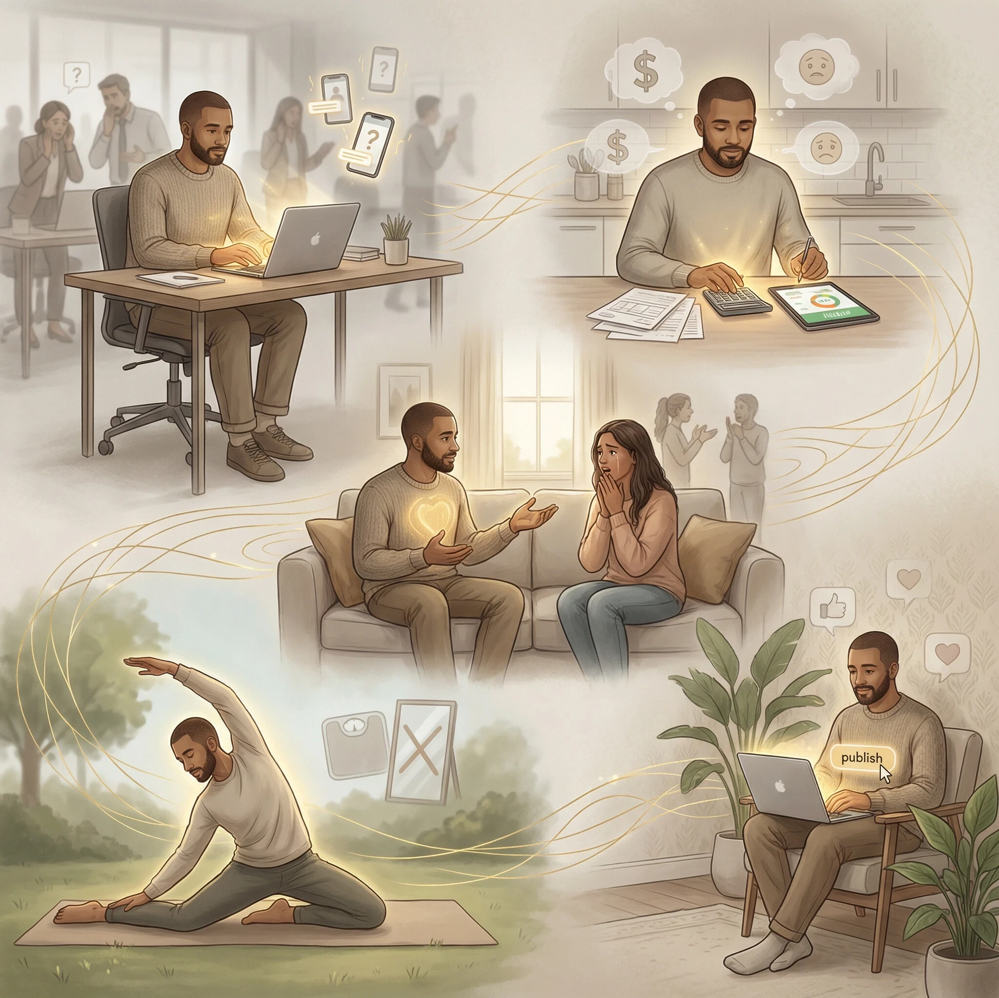 a man practicing karma yoga in daily life