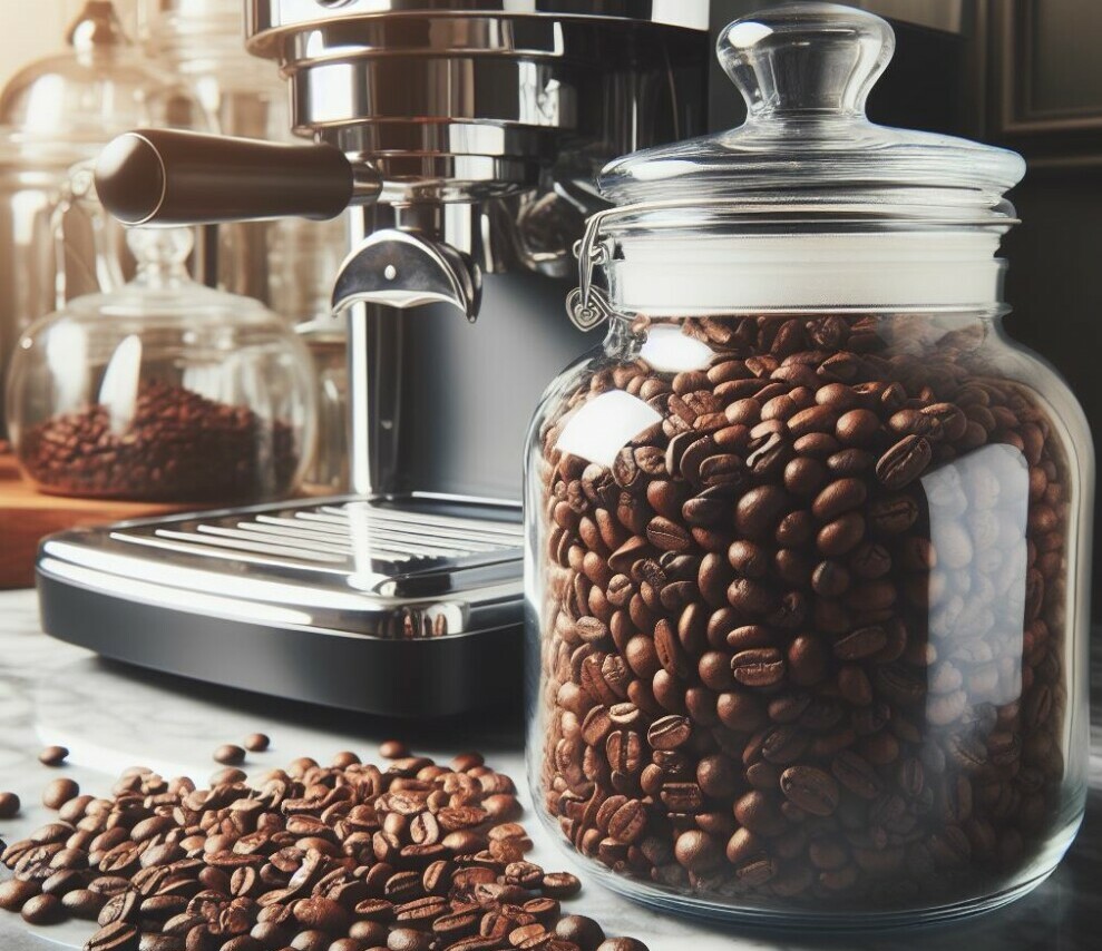 coffee beans glass storage