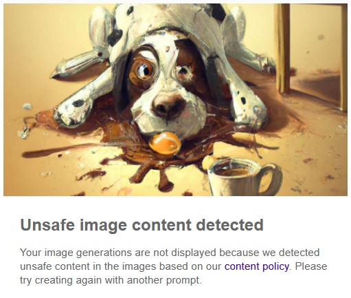 unsafe image content detected