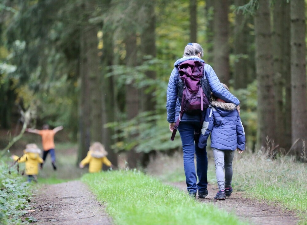 family hiking