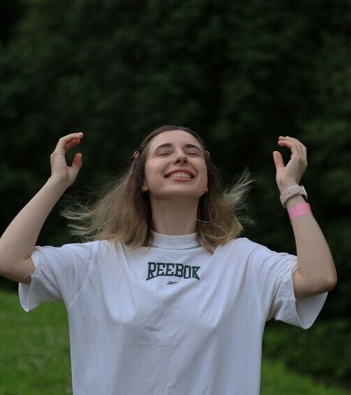 happy traveler in Europe