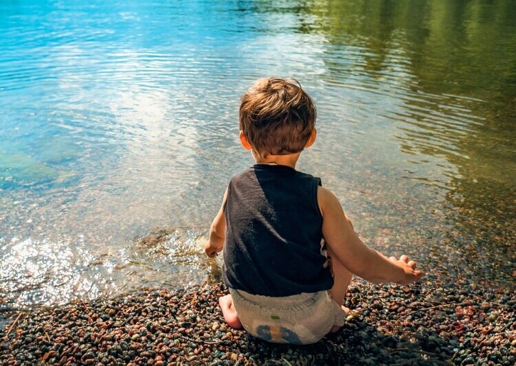 toddler playing