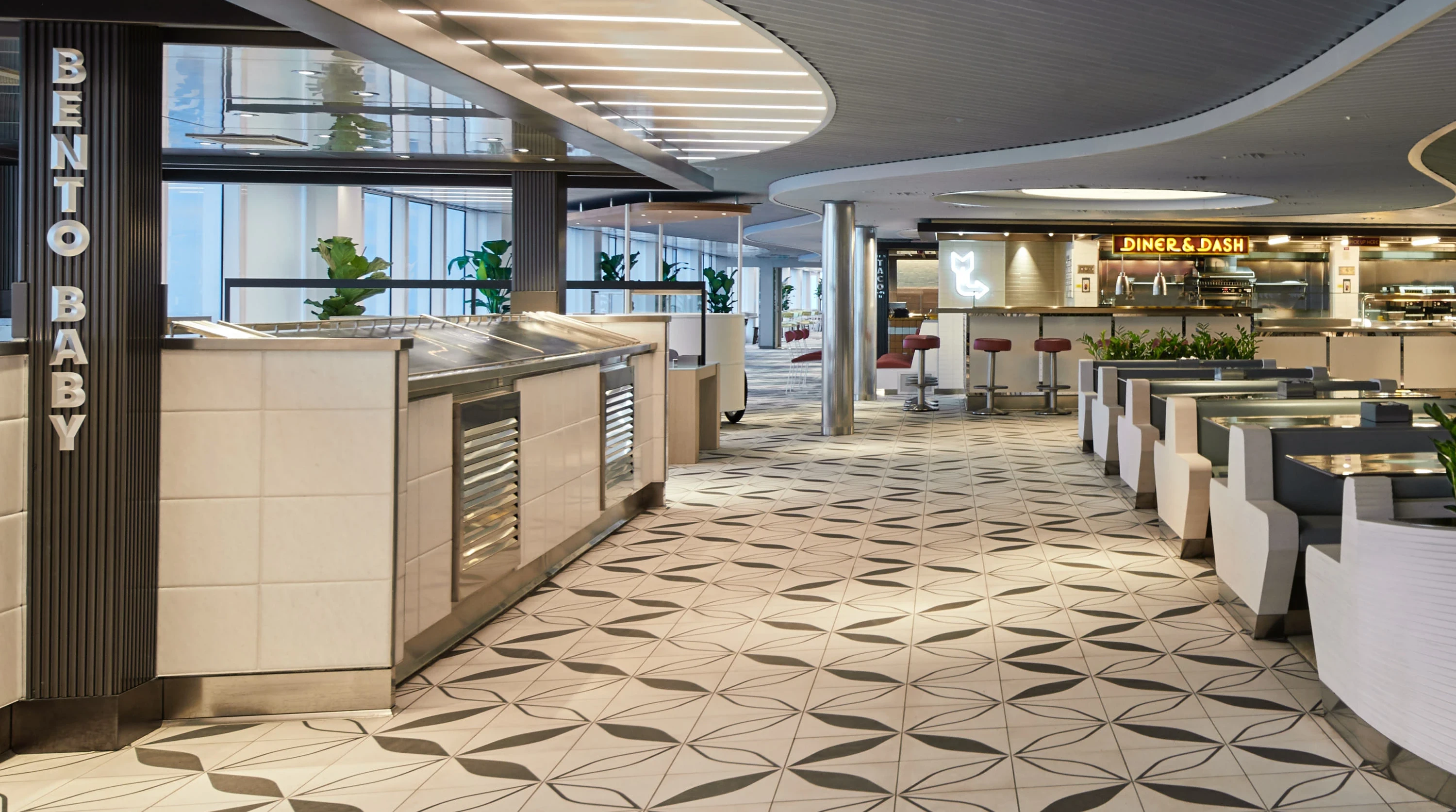 galley eating Virgin Voyages