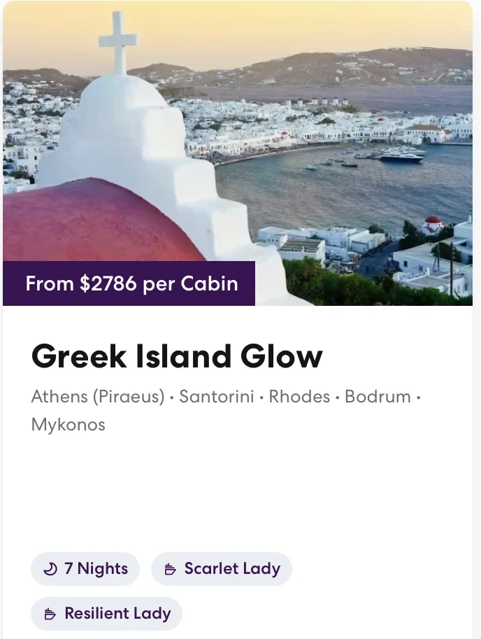 Greek island cruise