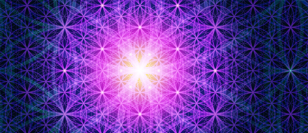 Sacred geometry flower of life pattern representing spiritual structure in ADHD devotional movement practice