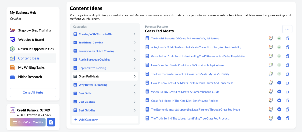 Wealthy Affiliate Content Ideas