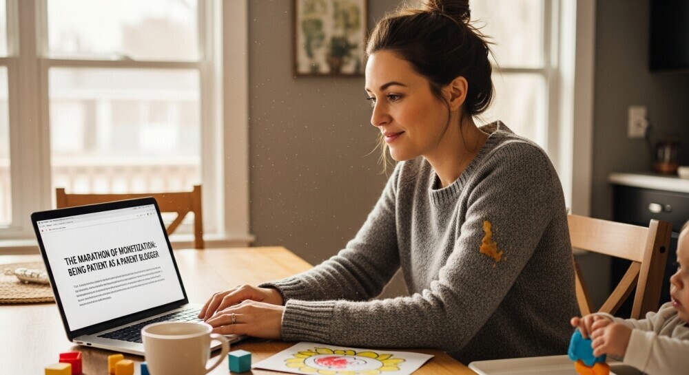 a parent blogger being patient about the time it takes to make money