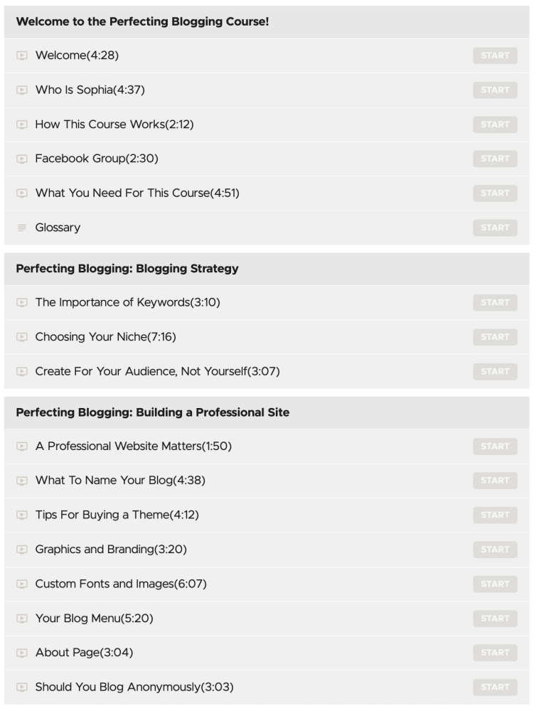 perfect blogging curriculum