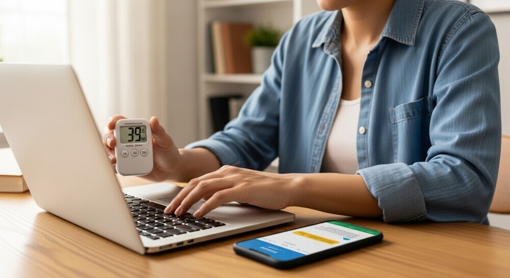 Parent blogger using short time blocks to update blog content during family life
