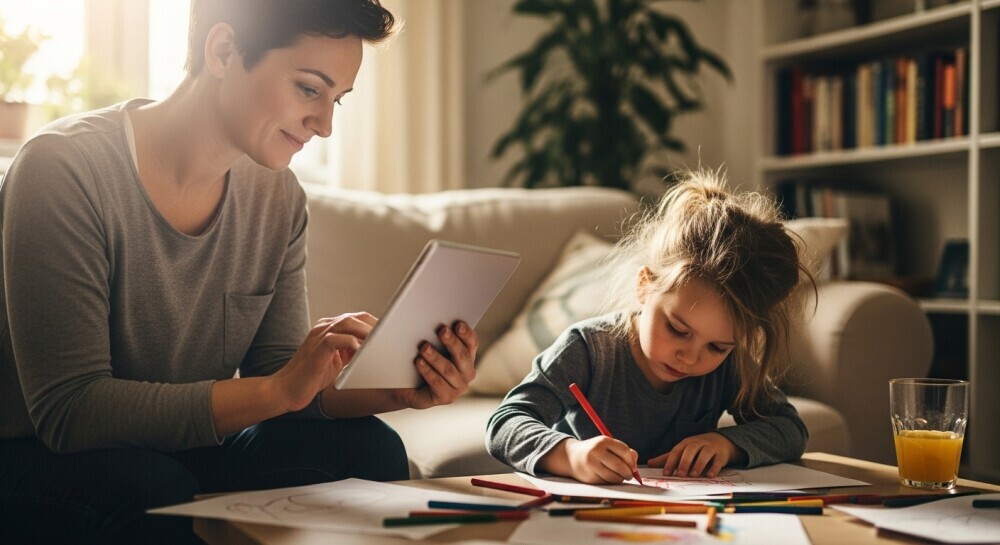Parent writing real parenting stories for their blog