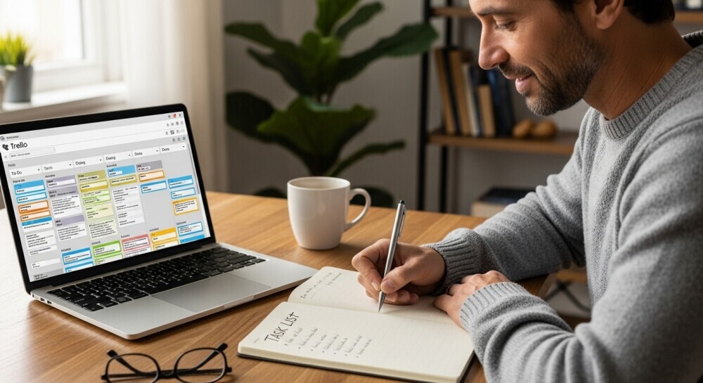 Parent planning blog posts using Trello and Google Calendar