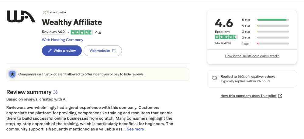 wealthy-affiliate-trustpilot-review