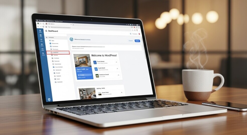 Parent setting up blog using WordPress and Wealthy Affiliate hosting