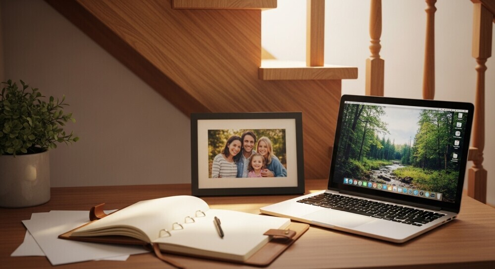 A laptop and notebook are often all you need.