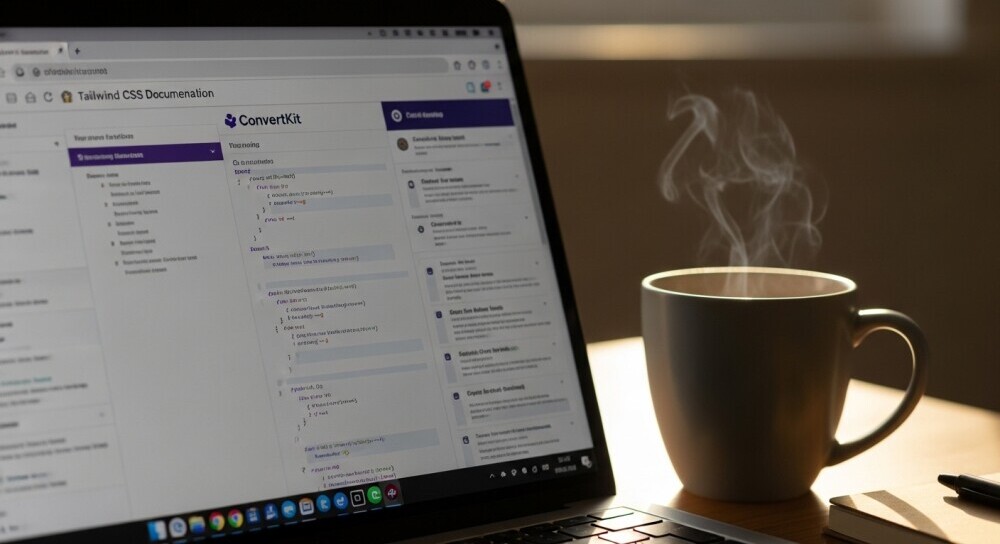 Parent using automation tools to simplify blogging tasks at home.