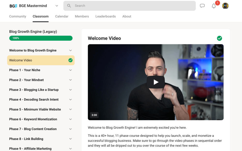 blog growth engine modules